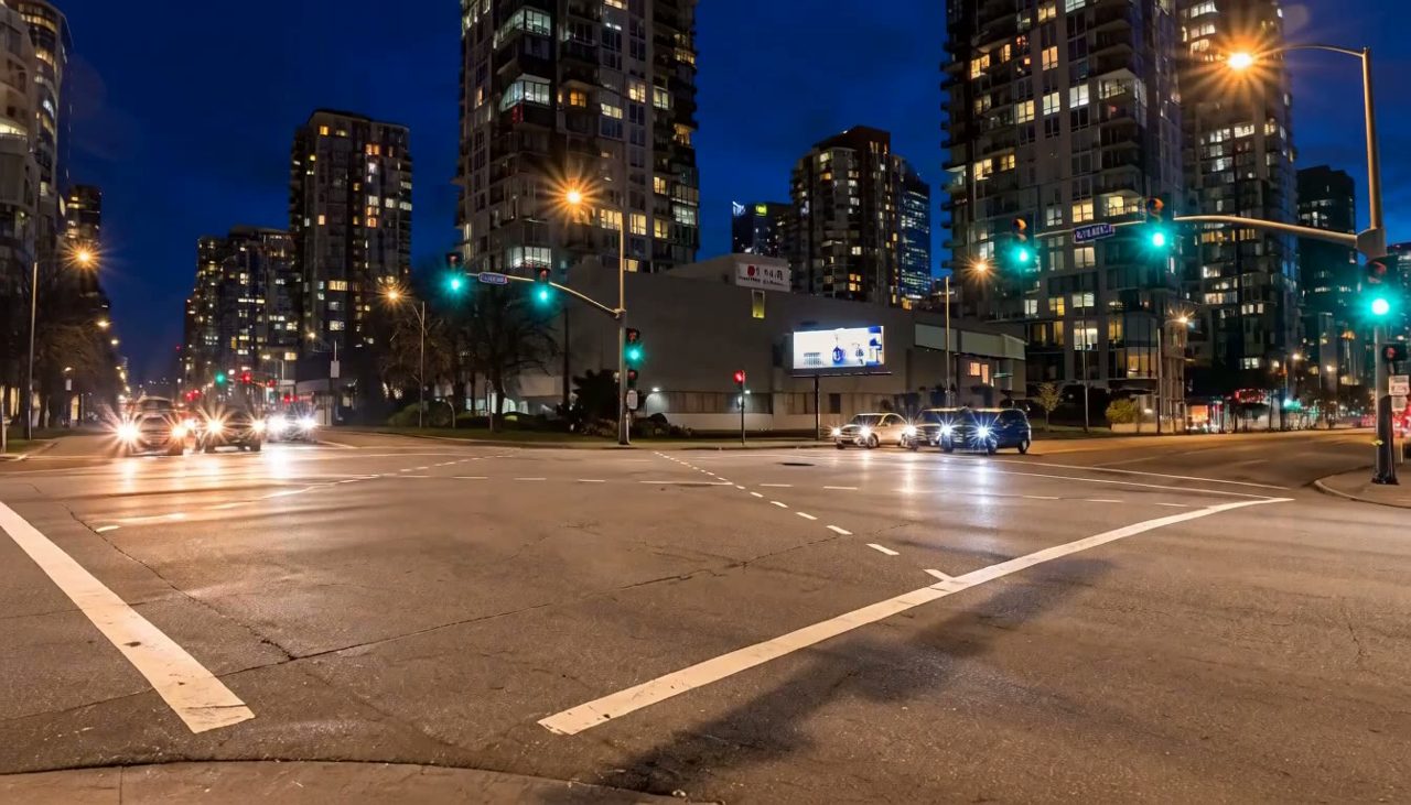 Burrard Bridge Traffic Time-lapse